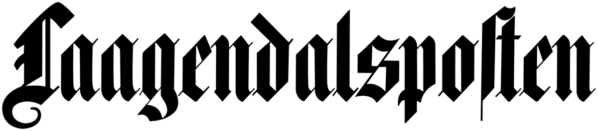 Laagendalsposten logo. Grafikk.