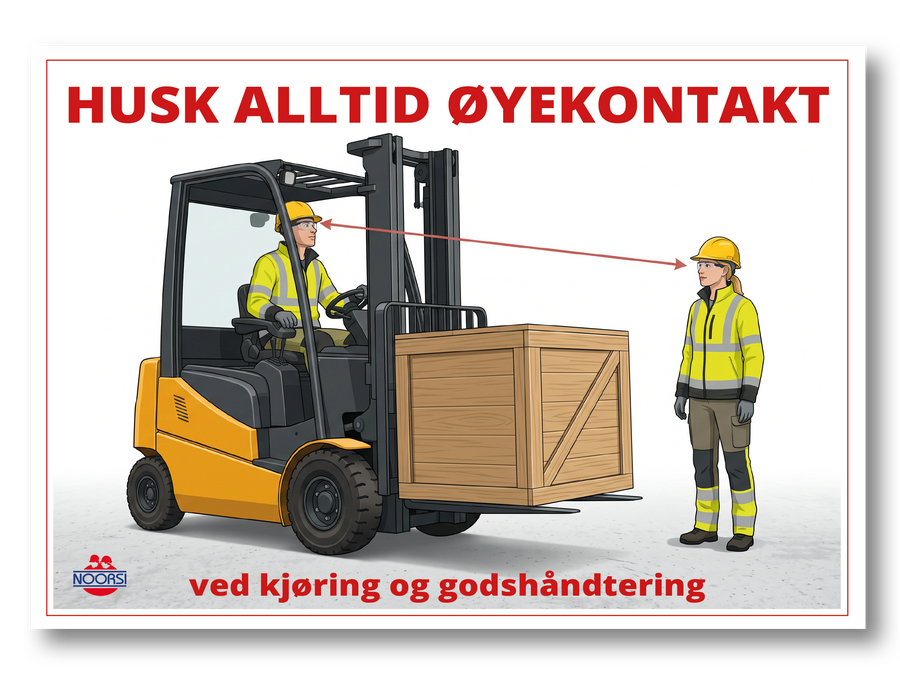 Laminert plakat A3 - Øyekontakt truck